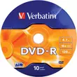 Verbatim DVD-R 16X Lemez - Shrink (10)
