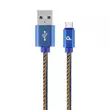 Gembird Type-C USB 3.0 Premium Jeans kábel [2m] kék