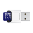 SAMSUNG PRO PLUS 512GB microSD + USB adapter CL10 UHS-I U3 (160/120 MB/s)