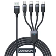 Joyroom Töltő / adatkábel 4 az 1-ben Lightning + 2x USB-C + Micro USB 3,5 A [1.2 m] fekete