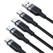 Joyroom Töltő / adatkábel 4 az 1-ben Lightning + 2x USB-C + Micro USB 3,5 A [1.2 m] fekete