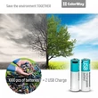 ColorWay újratölthető akkumulátor AA Type-C 2200 mAh 1.5V (2db)