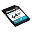 KINGSTON CANVAS GO PLUS SDXC 64GB CL10 UHS-I U3 V30 (200 MB/s olvasási sebesség)