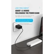 Platinet Power Bank 65W PD QC  2x USB-C LED kijelző [20000mAh] Fekete