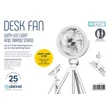 PLATINET tölthető asztali ventilátor LED lámpával 2x1200mAh