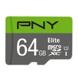 PNY Elite microSDXC 64GB, 100 MB/s, UHS-I U1 Class 10