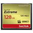 SANDISK EXTREME COMPACT FLASH 128GB UDMA7 VPG-20 (120 MB/s olvasási sebesség)
