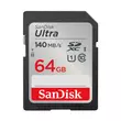 SanDisk Ultra 64GB SDXC Memóriakártya UHS-I Class 10 (140 MB/s olvasási sebesség)