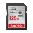SanDisk Ultra 128GB SDXC Memóriakártya UHS-I Class 10 (140 MB/s olvasási sebesség)