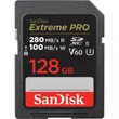 SanDisk Extreme Pro SDXC 128GB V60 C10 UHS-II (280/100 MB/s)