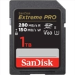 SanDisk Extreme Pro SDXC 1TB V60 C10 UHS-II (280/150 MB/s)