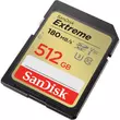 SanDisk Extreme 512GB SDXC Memóriakártya UHS-I U3 (180 MB/s olvasási sebesség)