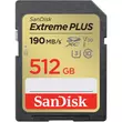 Sandisk Extreme Plus SDXC 512GB CL10 UHS-I U3 V30 (190/130 MB/s)