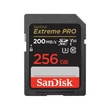 SanDisk Extreme Pro 256GB SDXC V30 UHS-I U3 Class 10 (200/140 MB/s)
