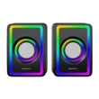 Omega Hangszóró 2.0 6W RGB USB és 3,5 mm jack 
