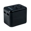 Verbatim utazási adapter UTA-01 2x USB-A porttal, fekete