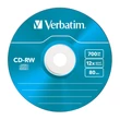 Verbatim CD-RW Colour 12X Lemez - Slim Tokban (5)