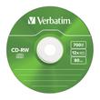 Verbatim CD-RW Colour 12X Lemez - Slim Tokban (5)