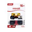 Maxell FLIX 16GB pendrive [USB 2.0] Fekete-Piros 10db-os CSOMAG!