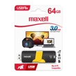 Maxell FLIX 64GB pendrive [USB 3.0] Fekete-Sárga 10db-os CSOMAG!