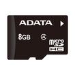 ADATA MICRO SDHC + ADAPTER 8GB CL4 (10 MB/s olvasási sebesség)