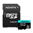 ADATA PREMIER PRO MICRO SDXC + ADAPTER 512GB CL10 UHS-I U3 V30 A2 (100 MB/s olvasási sebesség)