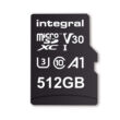 INTEGRAL ULTIMA PRO MICRO SDXC + ADAPTER 512GB CL10 UHS-I U3 V30 A1 (100 MB/s olvasási sebesség)