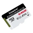 KINGSTON ENDURANCE MICRO SDXC 64GB CL10 UHS-I U1 A1 (95 MB/s olvasási sebesség)