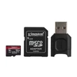 KINGSTON CANVAS REACT MICRO SDXC + ADAPTER + KÁRTYAOLVASÓ 64GB CL10 UHS-II U3 V90 A1 (285 MB/s olvasási sebesség)
