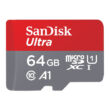 SANDISK ULTRA MICRO SDXC + ADAPTER 64GB CL10 UHS-I U1 A1 (120 MB/s olvasási sebesség)
