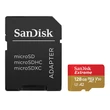 SANDISK EXTREME MICRO SDXC + ADAPTER 128GB CL10 UHS-I U3 V30 A2 (160 MB/s olvasási sebesség)