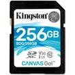 KINGSTON CANVAS GO SDXC 256GB CL10 UHS-I U3 V30 (90 MB/s olvasási sebesség)