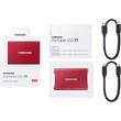 SAMSUNG T7 Külső SSD 500GB USB 3.2 Gen.2 Type-C Piros