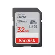 SanDisk Ultra 32GB SDHC Memóriakártya UHS-I Class 10 (120 MB/s olvasási sebesség)