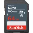 SanDisk Ultra 64GB SDXC Memóriakártya UHS-I Class 10 (100 MB/s olvasási sebesség)