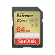 Sandisk Extreme SDXC 64GB CL10 UHS-I U3 V30 (170/80 MB/s)