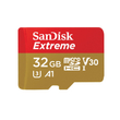 SANDISK EXTREME MICRO SDHC + ADAPTER 32GB CL10 UHS-I U3 V30 A1 (100 MB/s olvasási sebesség)