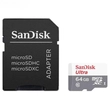 SANDISK ULTRA MICRO SDXC + ADAPTER 64GB CL10 UHS-I (100 MB/s olvasási sebesség)