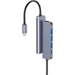 Platinet USB-C - 4× USB-A 3.2 Gen1 + 1× USB-C PD 100W hub, 5 az 1-ben, alumínium