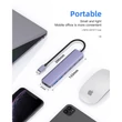 Platinet USB-C 7 az 1-ben HUB, 4× USB-C 3.2 Gen2 + 2× USB-A 3.2 Gen1 + 1× USB-C PD 100W, alumínium