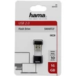 Hama Smartly pendrive 16GB USB 2.0, Fekete