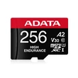 Adata High Endurance micro SDXC + adapter 256GB CL10 UHS-I U3 V30S A2 (100/85 MB/s)