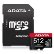 Adata High Endurance micro SDXC + adapter 512GB CL10 UHS-I U3 V30S A2 (100/85 MB/s)