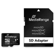 Mediarange 8GB Micro SDHC Memóriakártya Class 10 + Adapter