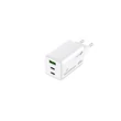 Mediarange töltőfej 65W Fast charger [2x USB-C és 1x USB-A], Fehér