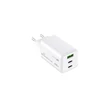 Mediarange töltőfej 65W Fast charger [2x USB-C és 1x USB-A], Fehér