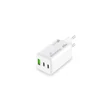 Mediarange töltőfej 65W Fast charger [2x USB-C és 1x USB-A], Fehér