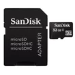 Sandisk Micro SDHC 32GB Memóriakártya Class 4 + adapter