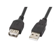 Lanberg hosszabbító kábel, USB 2.0, AM - AF, 5 m