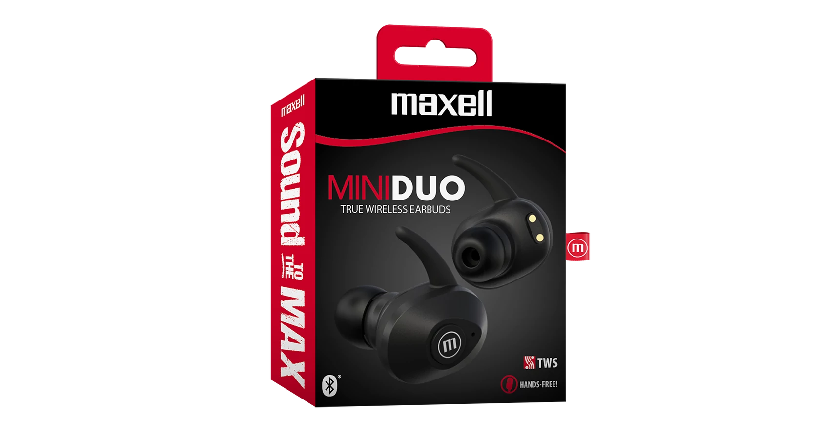 Maxell Mini Duo TWS Bluetooth vezeték nélküli fülhallgató - fekete